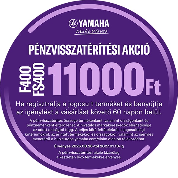 Yamaha Play Now promóciós és pénzvisszatérítési kampány!