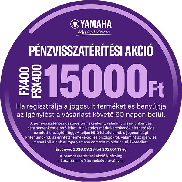 Yamaha Play Now promóciós és pénzvisszatérítési kampány!