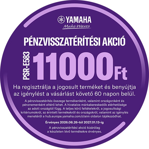 Yamaha Play Now promóciós és pénzvisszatérítési kampány!