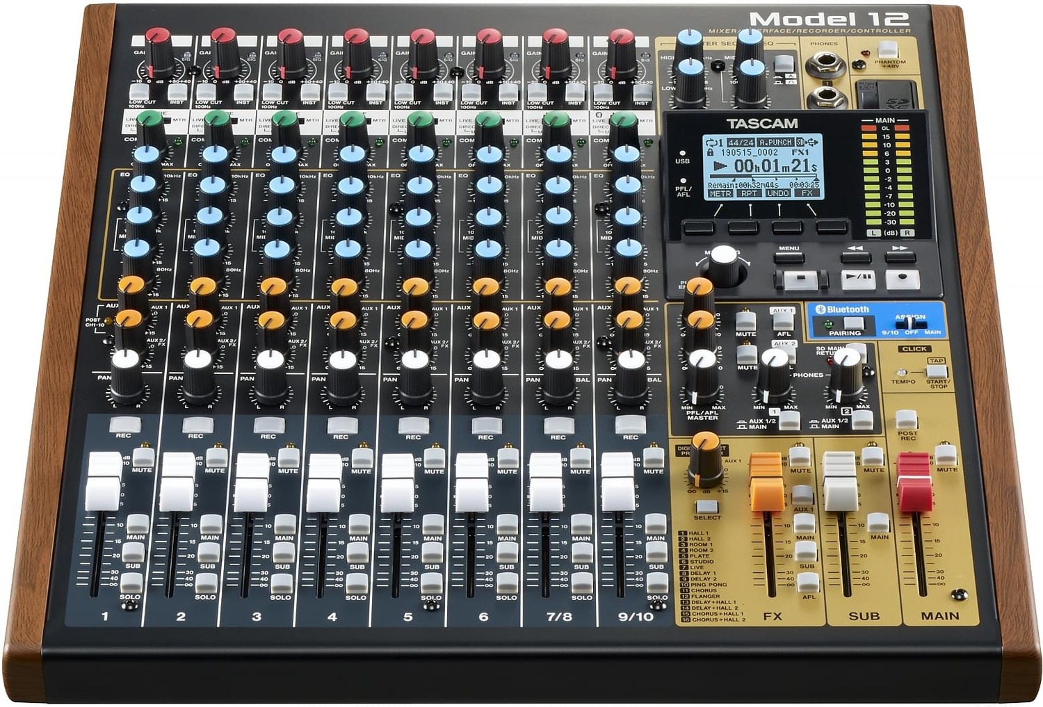TASCAM Model 12 analóg keverő/soksávos hangfelvevő/USB hangkártya