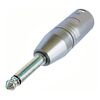 Neutrik NA2MP 3-pólusú XLR dugó - 6,3 mm-es TS dugó átalakító