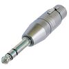 Neutrik NA3FP 3-pólusú XLR aljzat - 6,3 mm-es TRS dugó átalakító