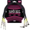 Ernie Ball 6076 46 cm fekete patchkábel
