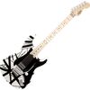 EVH Striped Series White with Black Stripes elektromos gitár