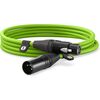 RODE XLR3M XLR-Cable zöld 3 m XLR mikrofonkábel