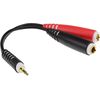 KLOTZ AYS-3 0,2 m TRS 3,5 mm - 2 x TS 6,3 mm aljzat Y átalakítókábel