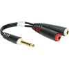 KLOTZ AYS-8 0,2 m TRS 6,3 mm - 2 x TS 6,3 mm aljzat Y átalakítókábel/E-Drum splitter