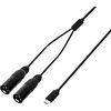 Adam Hall Cables 3 STAR Y MM USB-C 0150 Y-kábel | 2 x XLR papa - USB-C | 1,5 m