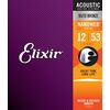 Elixir 11052 80/20 Bronze NanoWeb 12-53 Light akusztikus gitárhúr