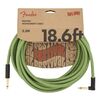 Fender Festival Hemp 5,5 m Green pipás gitárkábel
