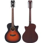 D'Angelico Premier Fulton LS Satin Vintage Sunburst 12-húros elektro-akusztikus gitár