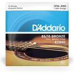 D'Addario EZ940 85/15 Bronze 10-50 akusztikus gitárhúr, 12-húros szett