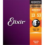 Elixir 16182 Phosphor Bronze NanoWeb 13-53 HD Light akusztikus gitárhúr