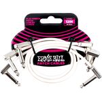 Ernie Ball 6386 Flat Ribbon 30 cm fehér patchkábel szett