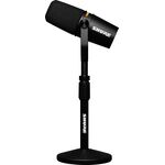 Shure MOTIV MV7+ Black XLR/USB dinamikus podcast mikrofon + asztali mikrofonállvány