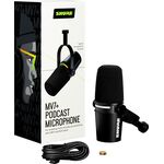 Shure MOTIV MV7+ Black XLR/USB dinamikus podcast mikrofon