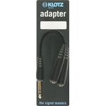 KLOTZ AYB-1 0,2 m TRS 6,3 mm - 2 x TRS 6,3 mm aljzat Y elosztókábel