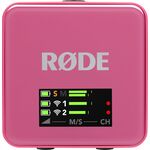 RODE Wireless GO Gen 3 kétcsatornás vezetéknélküli csíptetős mikrofon szett - rózsaszín