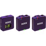RODE Wireless GO Gen 3 kétcsatornás vezetéknélküli csíptetős mikrofon szett - lila