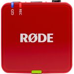 RODE Wireless GO Gen 3 kétcsatornás vezetéknélküli csíptetős mikrofon szett - piros