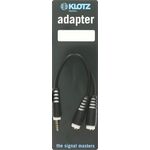KLOTZ AYB-4 0,2 m TRS 3,5 mm - 2 x TRS 3,5 mm aljzat Y elosztókábel