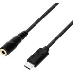 Adam Hall Cables 3 STAR B Y USB-C 0020 átalakítókábel | 3,5 mm-es sztereó mini jack aljzat - USB-C | 0,2 m