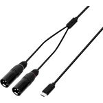 Adam Hall Cables 3 STAR Y MM USB-C 0150 Y-kábel | 2 x XLR papa - USB-C | 1,5 m