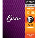 Elixir 11077 80/20 Bronze NanoWeb 12-56 Light-Medium akusztikus gitárhúr