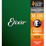 Elixir 14087 NanoWeb X-Long Scale Light/Medium 45-105 basszus gitárhúr
