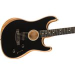 Fender American Acoustasonic Stratocaster EB Black elektro-akusztikus gitár