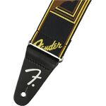 Fender Weighless Monogram Black/Yellow/Brown gitárheveder