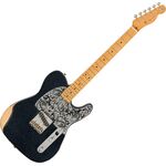 Fender Brad Paisley Road Worn Esquire Telecaster MN Black Sparkle elektromos gitár