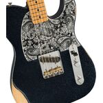 Fender Brad Paisley Road Worn Esquire Telecaster MN Black Sparkle elektromos gitár