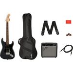 Squier Affinity Stratocaster HSS Charcoal Frost Metallic elektromos gitár szett