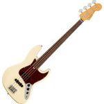 Fender American Professional II Jazz Bass RW Olympic White fretless elektromos basszusgitár