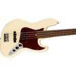 Fender American Professional II Jazz Bass RW Olympic White fretless elektromos basszusgitár