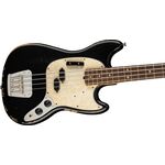 Fender JMJ Road Worn Mustang Bass Black elektromos basszusgitár