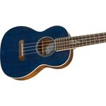 Fender Dhani Harrison Sapphire Blue elektro-akusztikus tenor ukulele