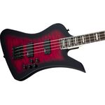 Jackson JS Series Kelly Bird JS3Q Transparent Red Burst elektromos basszusgitár