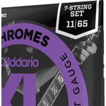 D'Addario ECG24-7 Chromes Flat Wound 11-65 elektromos gitárhúr