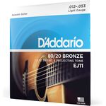 D'Addario EJ11 80/20 Bronze 12-53 akusztikus gitárhúr