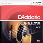 D'Addario EJ12 80/20 Bronze 13-56 akusztikus gitárhúr