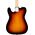 Arrow Telico TL 11 Tobacco Burst Rosewood/White elektromos gitár
