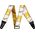 Fender Weighless Monogram White/Brown/Yellow gitárheveder