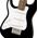 Squier Mini Stratocaster Black balkezes elektromos gitár
