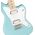 Squier Mini Jazzmaster HH MN Daphne Blue elektromos gitár