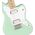 Squier Mini Jazzmaster HH MN Surf Green elektromos gitár
