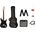 Squier Affinity Stratocaster HSS Charcoal Frost Metallic elektromos gitár szett