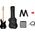 Squier Affinity Precision Bass PJ Black basszusgitár szett