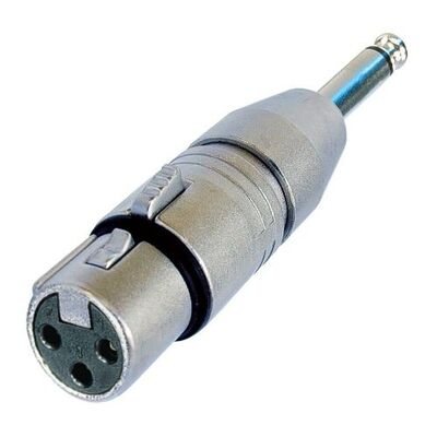 Neutrik NA2FP 3-pólusú XLR aljzat - 6,3 mm-es TS dugó átalakító